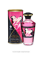 Разогревающее масло Shunga Warming Oil, «сочная малина»