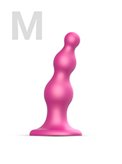 strap-on-me Dildo Plug Beads, M / розовый металлик