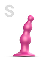 strap-on-me Dildo Plug Beads, S / розовый металлик